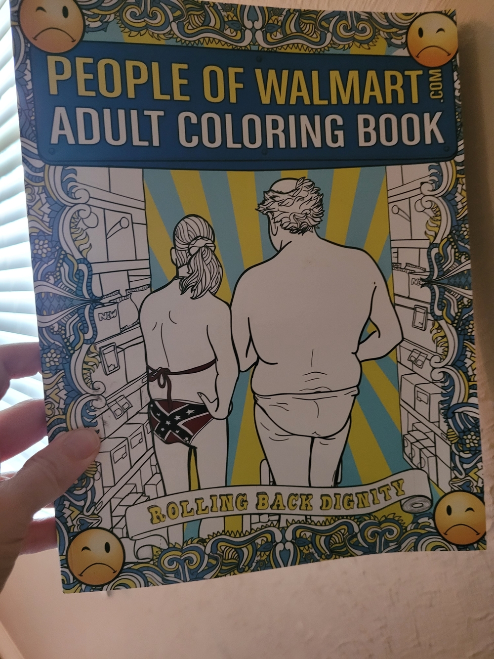 People of Walmart Adult Coloring Book - Yellow & Blue Cover